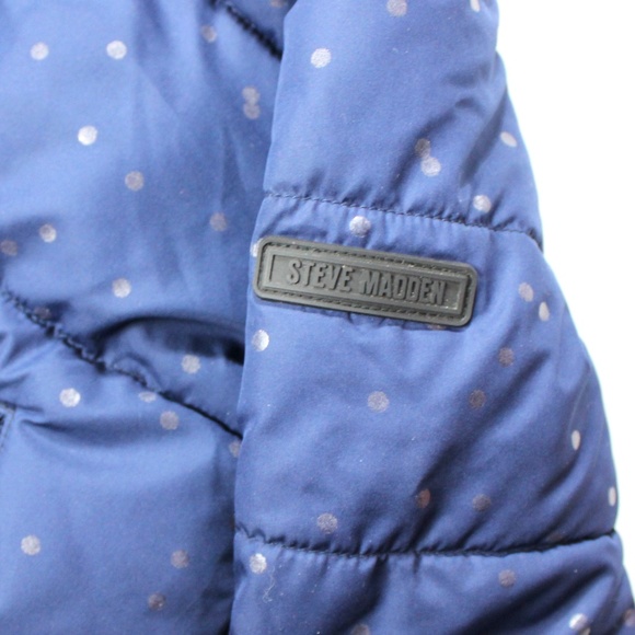 Steve Madden Blue Puffer Jacket Girls Sz 12 Months - Picture 4 of 8